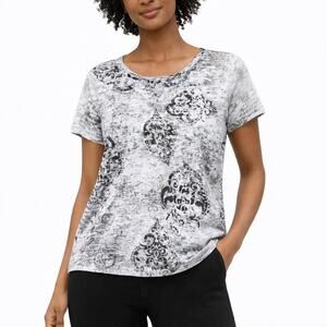 Calvin Klein Performance Quick Dry Burnout Tee Size L Embellished Lightweight